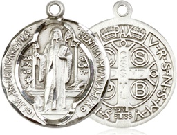 [0026BSSY] Sterling Silver Saint Benedict Medal - With Box