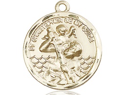 [0036CGF] 14kt Gold Filled Saint Christopher Medal
