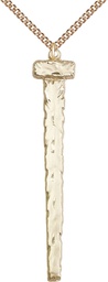 [0052GF/24GF] 14kt Gold Filled Nail Pendant on a 24 inch Gold Filled Heavy Curb chain