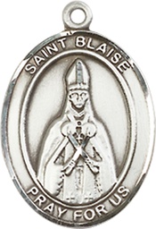[8010SS] Sterling Silver Saint Blaise Medal