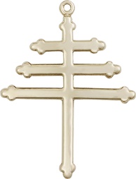 [0064GF] 14kt Gold Filled Maronite Cross Medal