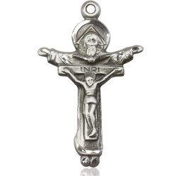 [0065SS] Sterling Silver Trinity Crucifix Medal