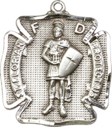 [0070SS] Sterling Silver Saint Florian Medal