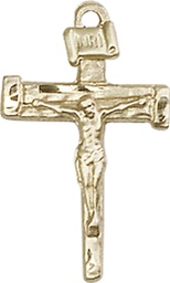[0072GF] 14kt Gold Filled Nail Crucifix Medal