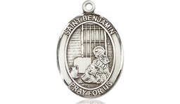 [8013SSY] Sterling Silver Saint Benjamin Medal