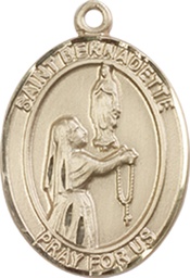 [8017GF] 14kt Gold Filled Saint Bernadette Medal