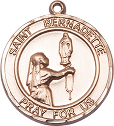 [8017RDGF] 14kt Gold Filled Saint Bernadette Medal