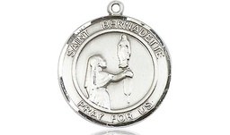 [8017RDSS] Sterling Silver Saint Bernadette Medal