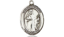 [8018SSY] Sterling Silver Saint Brendan the Navigator Medal - With Box