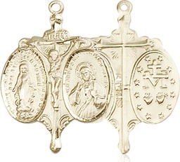 [0021KT] 14kt Gold Novena Medal