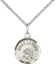 [0601ZSS/18SS] Sterling Silver Graduation Pendant on a 18 inch Sterling Silver Light Curb chain