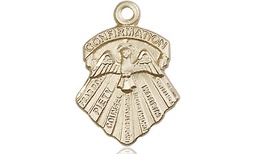 [0886KT] 14kt Gold Seven Gifts Medal