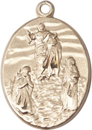 [0888KT] 14kt Gold Tranfiguration Medal