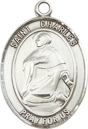 [8020SS] Sterling Silver Saint Charles Borromeo Medal
