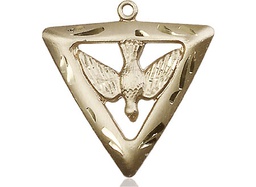[1630KT] 14kt Gold Holy Spirit Triangle Medal
