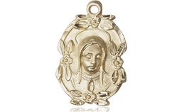 [1647KT] 14kt Gold Madonna Medal