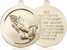 [2031KT] 14kt Gold Praying Hand Medal