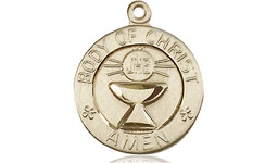 [2094KT] 14kt Gold Body of Christ Medal