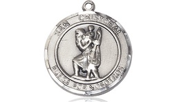 [8022RDSPSS] Sterling Silver San Cristobal Medal