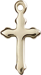 [2528KT] 14kt Gold Cross Medal