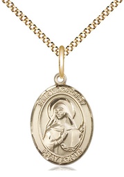 [8023GF/18G] 14kt Gold Filled Saint Dorothy Pendant on a 18 inch Gold Plate Light Curb chain