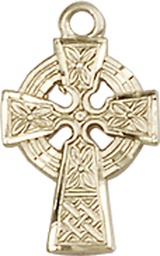 [4133KT] 14kt Gold Celtic Cross Medal