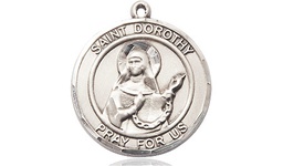 [8023RDSS] Sterling Silver Saint Dorothy Medal