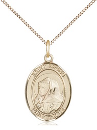 [8270GF/18GF] 14kt Gold Filled Saint Bruno Pendant on a 18 inch Gold Filled Light Curb chain