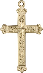 [5418KT] 14kt Gold Cross Medal