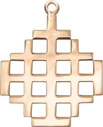 [5546KT] 14kt Gold Jerusalem Cross Medal