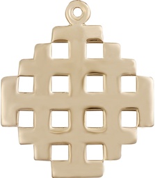 [5548KT] 14kt Gold Cross Medal