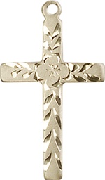 [5669KT] 14kt Gold Cross Medal