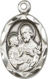 [0612KSS] Sterling Silver Saint Joseph Medal