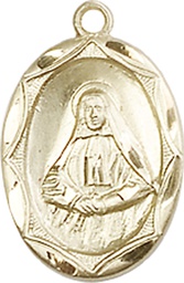 [0612OGF] 14kt Gold Filled Saint Frances Cabrini Medal