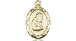 [0612PIGF] 14kt Gold Filled Saint Pio of Pietrelcina Medal