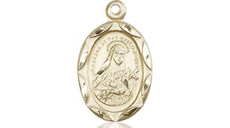 [0612TGF] 14kt Gold Filled Saint Theresa Medal