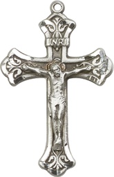 [0622SSY] Sterling Silver Crucifix Medal