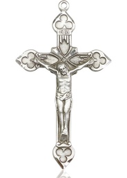 [0635SS] Sterling Silver Crucifix Medal