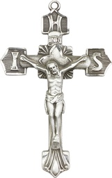 [0637SS] Sterling Silver Crucifix Medal
