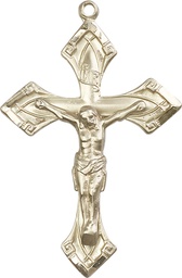 [0638GF] 14kt Gold Filled Crucifix Medal