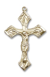 [0638GF] 14kt Gold Filled Crucifix Medal