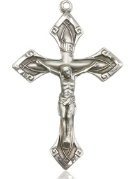 [0638SS] Sterling Silver Crucifix Medal