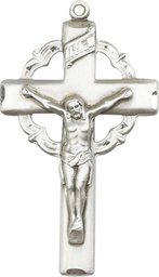 [0640SS] Sterling Silver Crucifix Medal