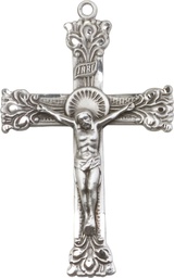 [0641SS] Sterling Silver Crucifix Medal