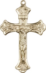 [0642GF] 14kt Gold Filled Crucifix Medal
