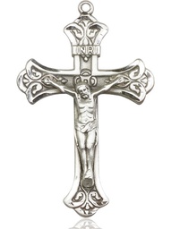 [0642SS] Sterling Silver Crucifix Medal