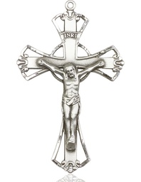 [0643SSY] Sterling Silver Crucifix Medal - With Box