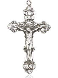[0647SS] Sterling Silver Crucifix Medal