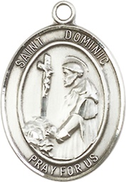[8030SS] Sterling Silver Saint Dominic de Guzman Medal