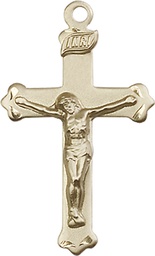 [0651GFY] 14kt Gold Filled Crucifix Medal